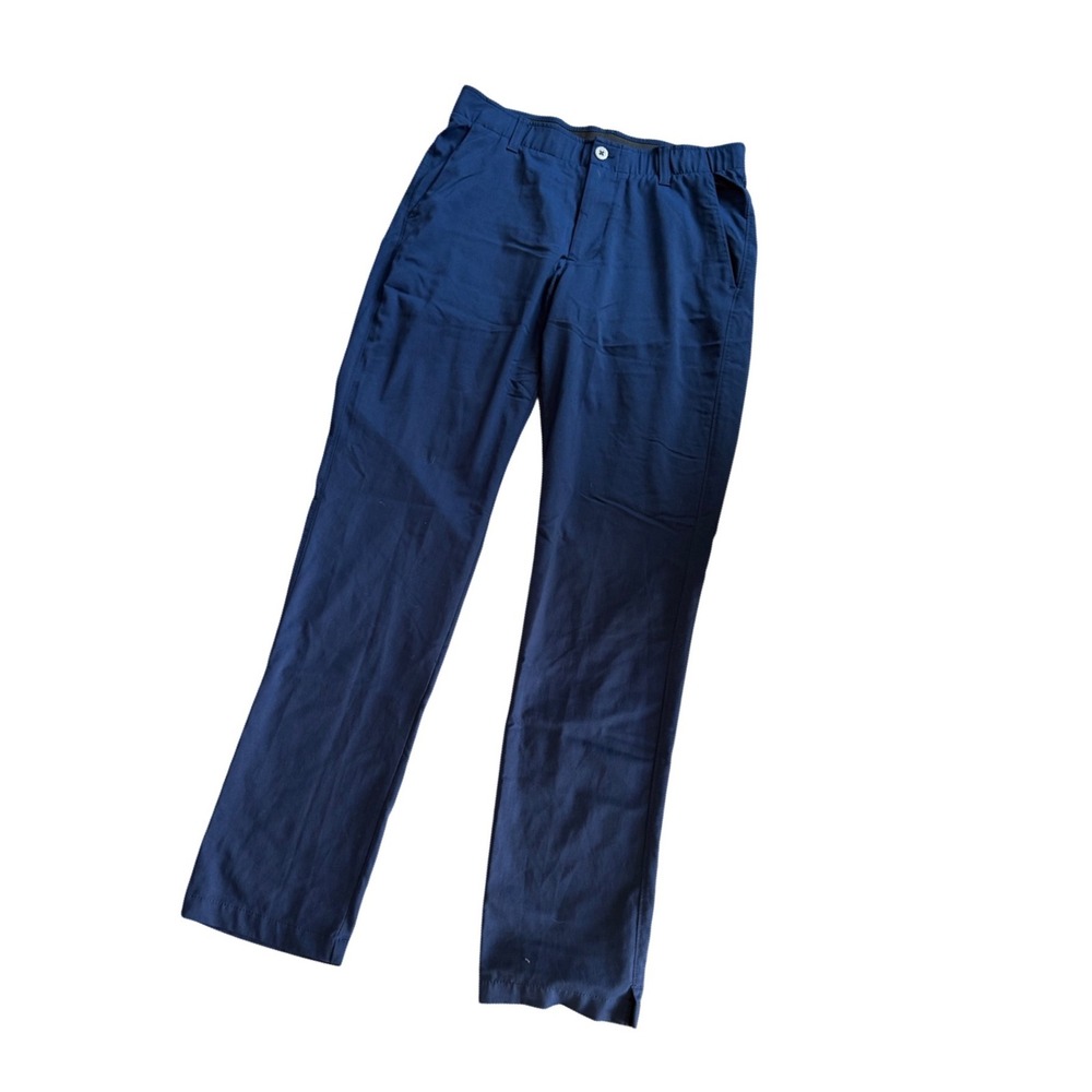 Under Armour Showdown Golf Pants Mens 32x34 Navy Blue Herringbone Performance